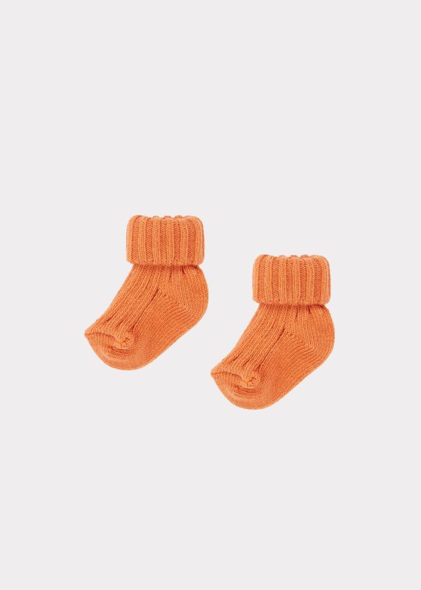 Baby Boys & Girls Apricot Cotton Socks on Sale