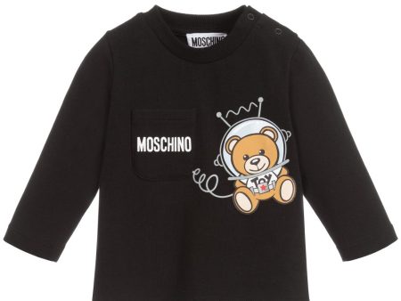 Baby Boys Black Printing Long Sleeves Cotton T-shirt For Discount