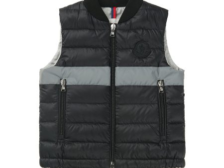 Baby Boys Black  LAUCH  Padded Down Gilet Cheap