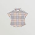 Baby Boys & Girls Beige Check Cotton Shirt Sale