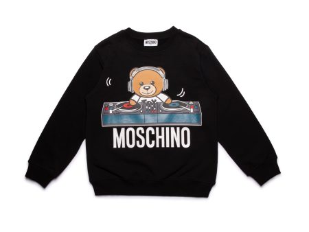 Boys & Girls Black Printing Cotton Sweatshirt Hot on Sale