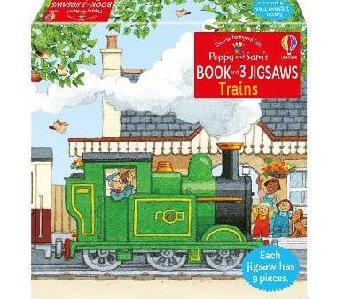 Heather Amery: Poppy And Sam s Book And 3 Jigsaws: Trains [2022] paperback Hot on Sale